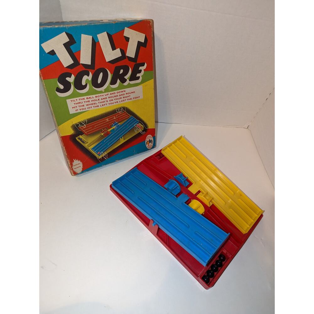 Vintage 1964 Schaper Tilt Score Family Game Rare Complete